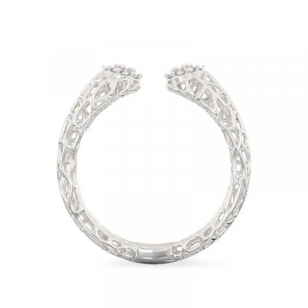 Acropora Coral sõrmus valgest kullast 