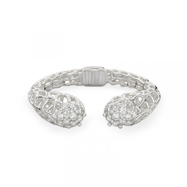 Acropora Coral sõrmus valgest kullast 