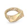 Charming Spider Web Yellow Gold Ring