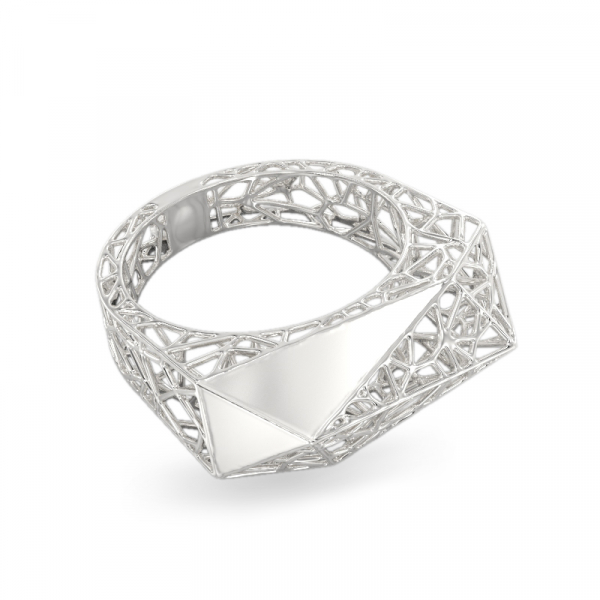 Võluv valgest kullast sõrmus 