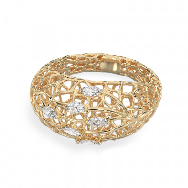  Ring With From Yellow Gold 