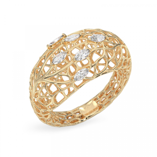  Ring With From Yellow Gold 