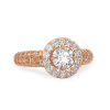 Shining Coral Rose Gold Ring