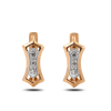 Gold Mix Earrings With Diamonds