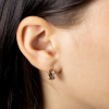 Gold Mix Earrings With Diamonds