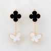 Gold Plated Earrings With Butterfly