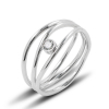 White Silver Ring With Diamond