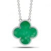Silver Necklace With Jade