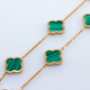 Gold Plated Silver Necklace With Malachite