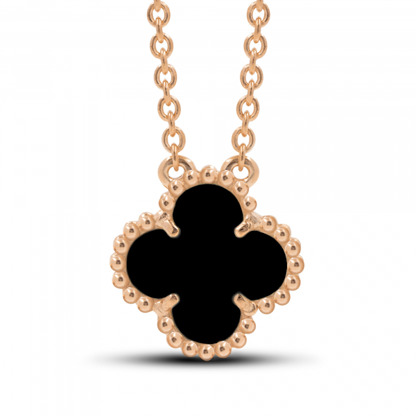 Necklace Mini Clover With Onyx