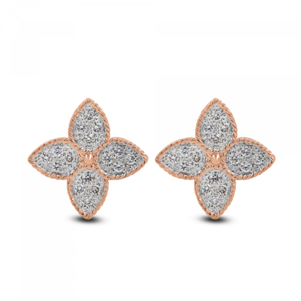 Gold Earrings Lily With Diamonds