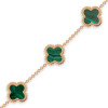 Bracelet Clover Mini  With Malachite