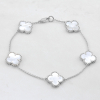 Silver Bracelet Clover With White Mother-of-pearl