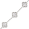 Silver Bracelet Clover With White Mother-of-pearl