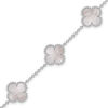 Silver Bracelet Clover With White Mother-of-pearl