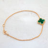 Bracelet Clover Mini  With Malachite