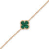 Bracelet Clover Mini  With Malachite