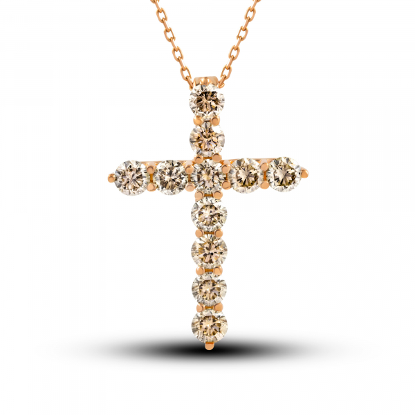 Gold cross with diamonds Fancy