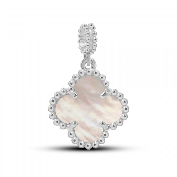 Silver Pedant Mini Clover With Mother-of-pearl