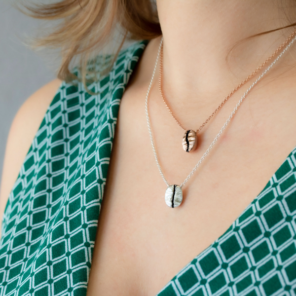 Silver Necklace Coffee 
