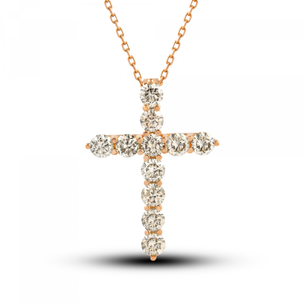 Gold cross with diamonds Fancy