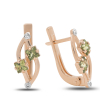Gold Earrings With Green Sapphire