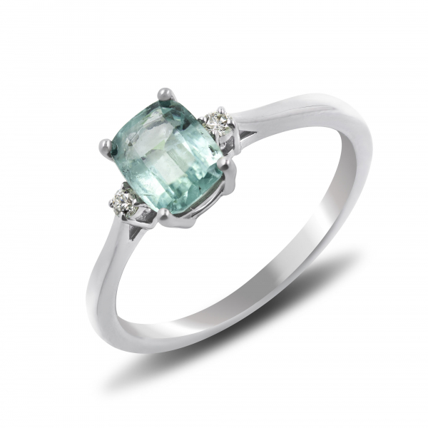 White Gold Ring With Tourmaline