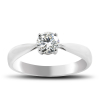 White Gold Ring With Moissanite