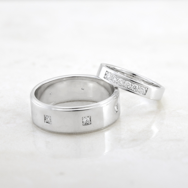 White Gold Rings WED-44