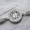 Silver Bracelet With  Cubic Zirkonia  Buttons