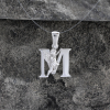 Silver Pendant Initials  M