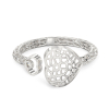 Two Hearts White Gold Ring